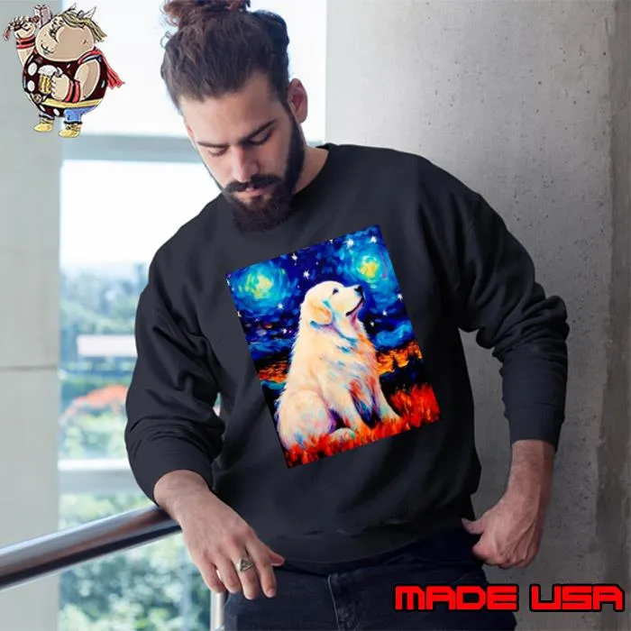 Top vStarry night great dog s Sweatshirt