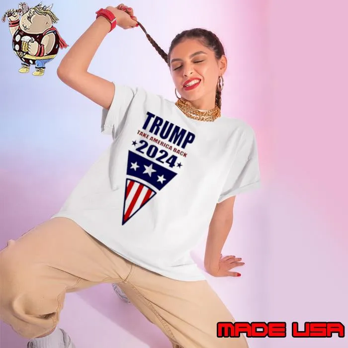 Trump take America back 2024 USA flag s Ladies tee