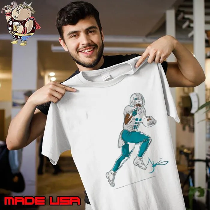 Tyreek Hill Signature American football wide receiver for the Miami Dolphins Superstar Pose T-Shirt