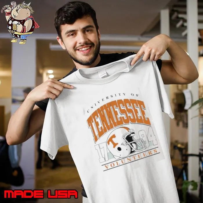 University of Tennessee Volunteers est 1794 helmet retro shirt