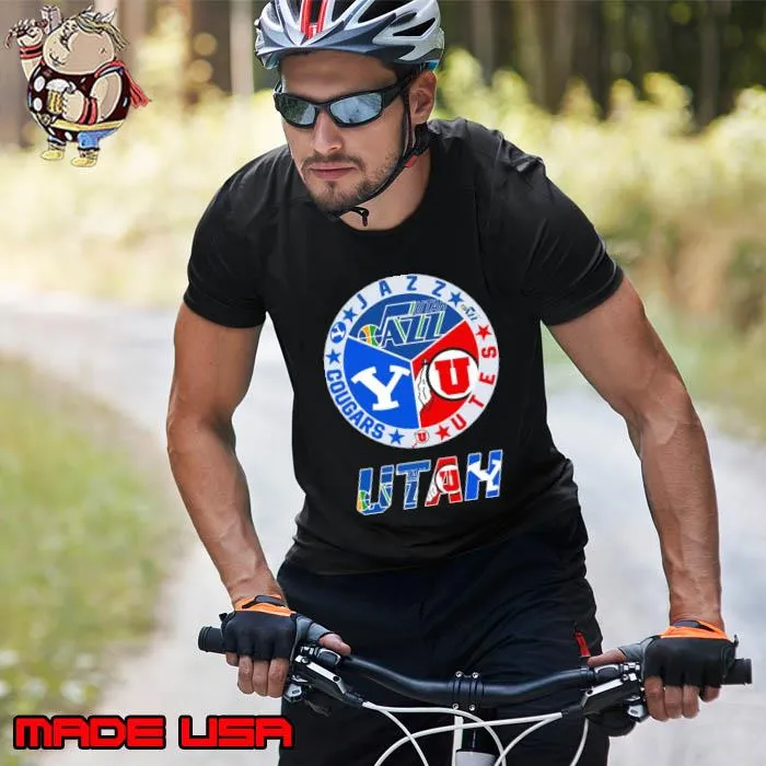Utah Sports Teams, Utah Jazz, Utah Utes and Cougars Shirt Unisex