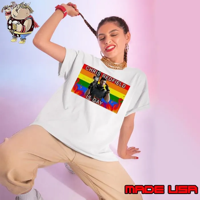 Wlwrage Chris Redfield Is Gay s Ladies tee