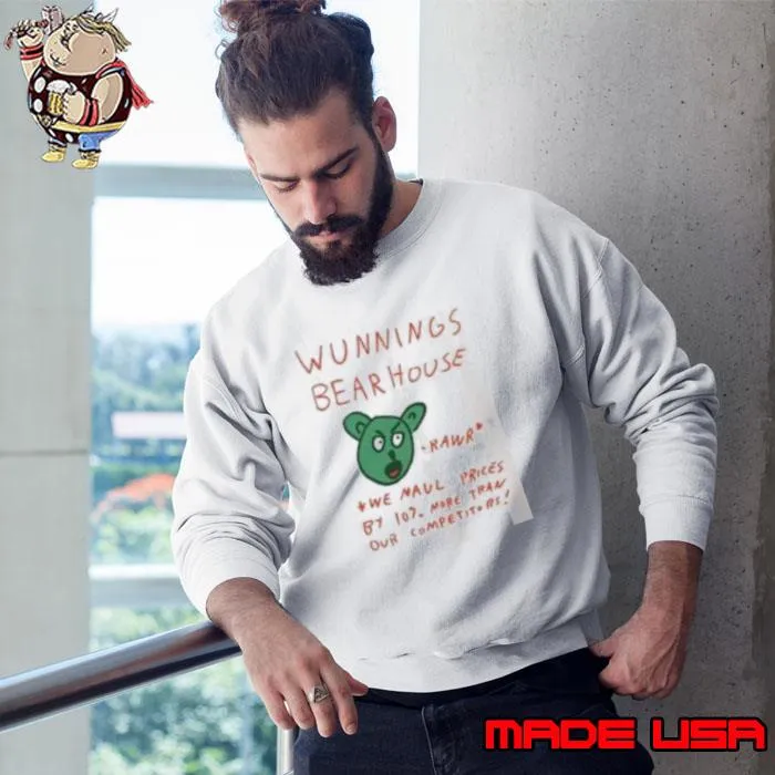 Wunnings Bearhouse Tee Ethically Made Shirt Sweatshirt