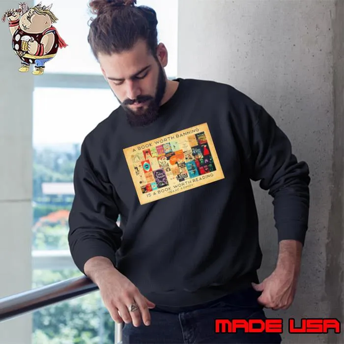 A book worth banning is a book worth reading feminis retro s Sweatshirt