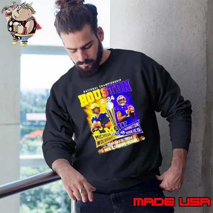 Awesome michigan Wolverines vs Washington Huskies National Championship 2024 NRG stadium Texas shirt