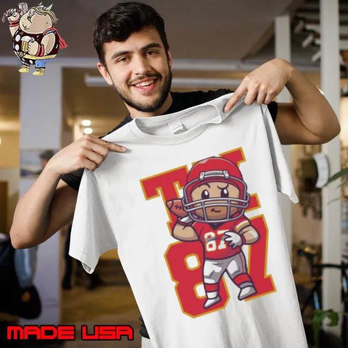 Cartoon Travis Kelce Playing Football 3D s Unisex