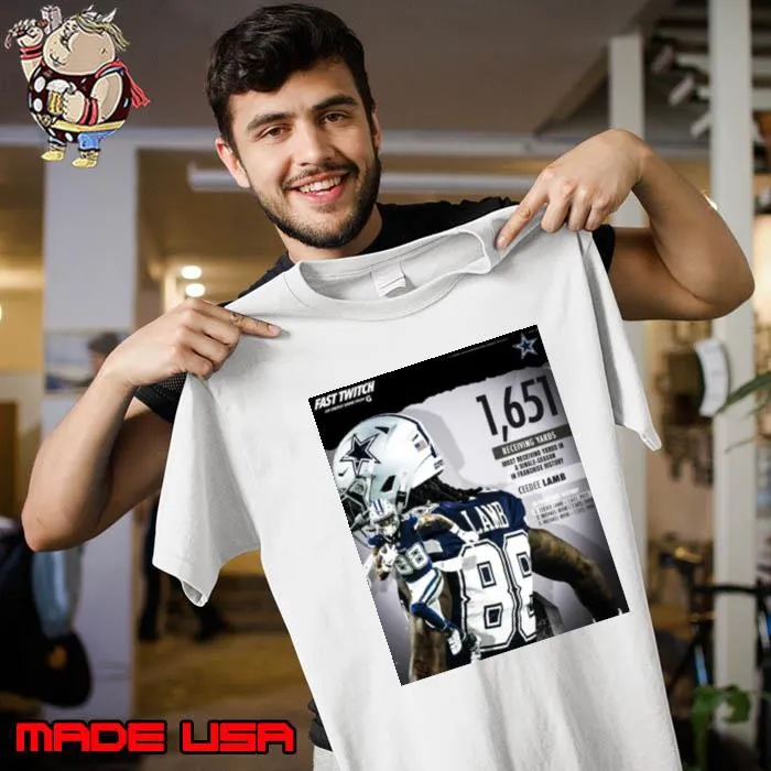 Ceedee Lamb 1,651 Receiving Yards In A Single Season Shirt Unisex