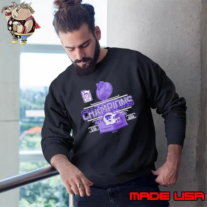 Kansas State Wildcats 2023 Pop Tarts Bowl Champions 28 19 Nc State Score Purple Shirt Sweatshirt