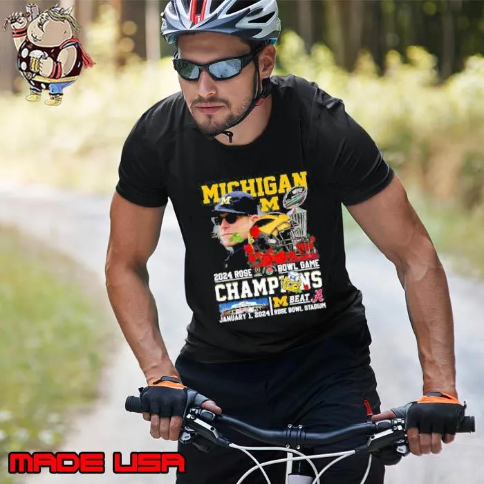 Michigan M 2024 rose bowl game champions s Unisex