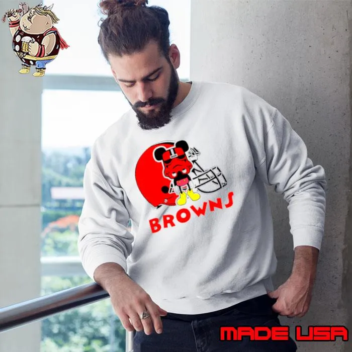 Mickey Mouse Stormtrooper Cleveland Browns Football s Sweatshirt