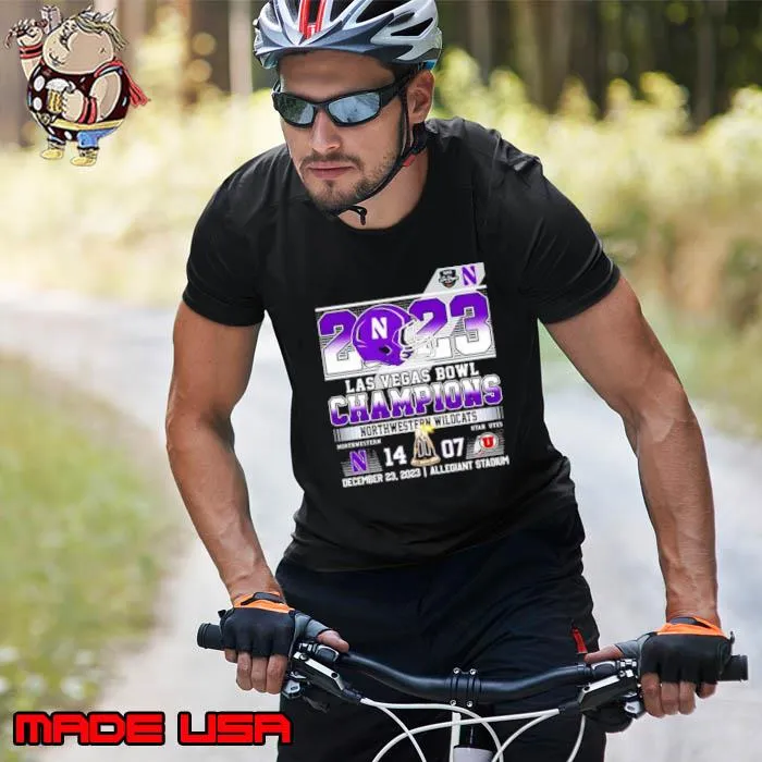 Northwestern Wildcats 2023 Las Vegas Bowl Champions 14 07 Shirt Unisex