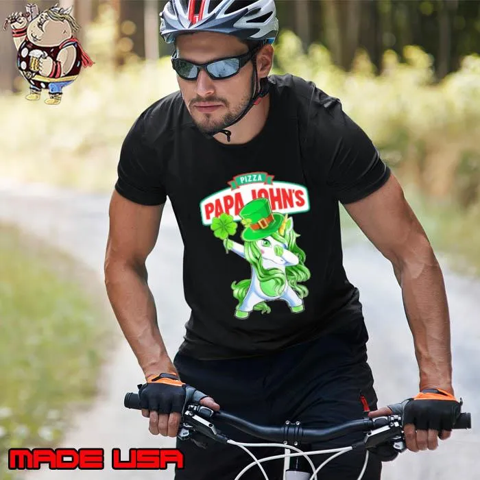 Papa John's Pizza unicorn dabbing lucky st patrick day s Unisex