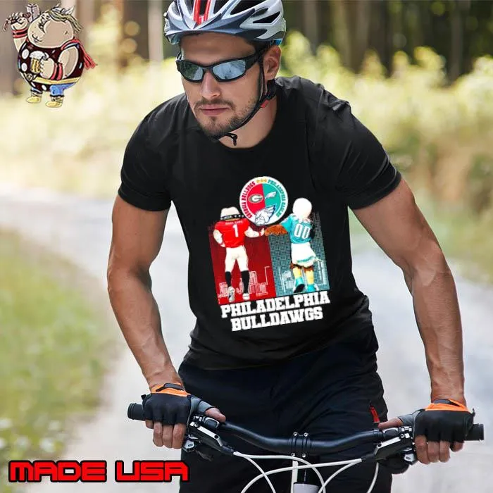 Philadelphia Bulldogs Georgia Bulldogs and Philadelphia Eagles Mascot Logo World Champs 2024 Shirt