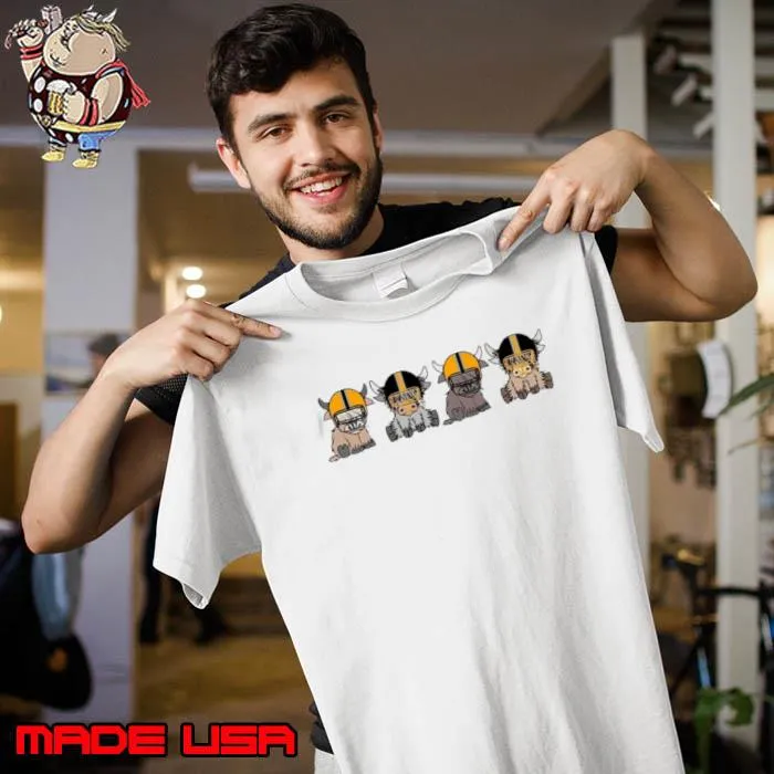 Pittsburgh Highland cow football Pittsburgh football Steeler shirt