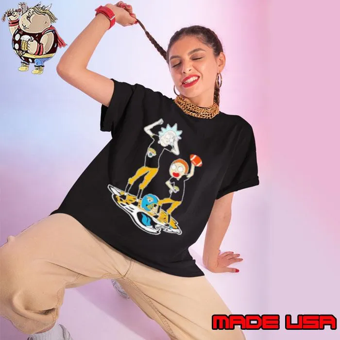 Rick and Morty cartoon Jacksonville Jaguars football helmet logo 2024 shirt
