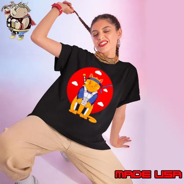 Shinobi Cat blood Moon Vintage s Ladies tee