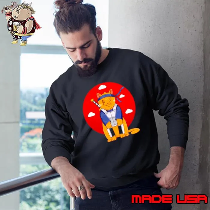 Shinobi Cat blood Moon Vintage shirt