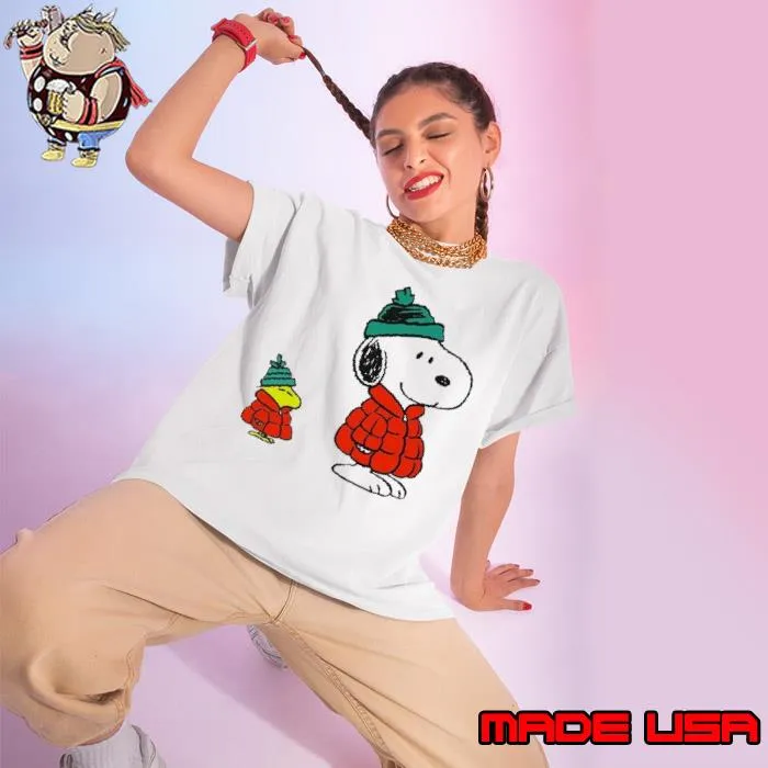 Snoopy And Woodstock Love Winter s Ladies tee