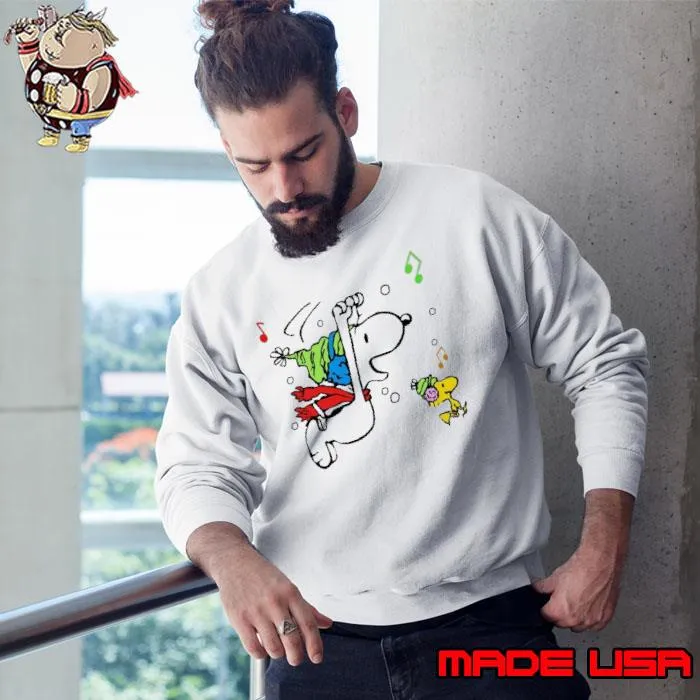 Snoopy Woodstock Love Winter Music s Sweatshirt