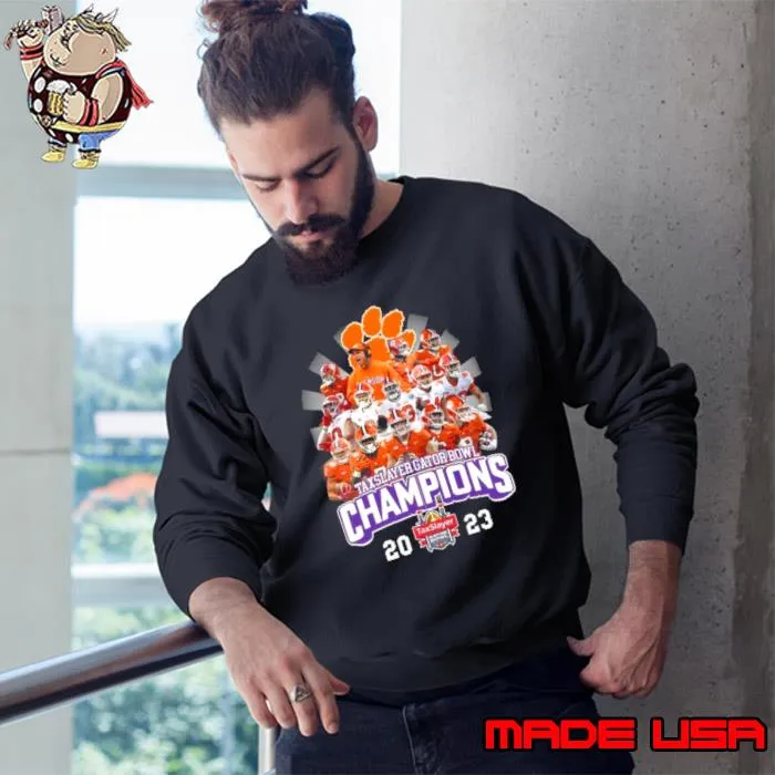 Taxslayer Gator Bowl Champions 2023 Clemson Tigers Shirt Sweatshirt
