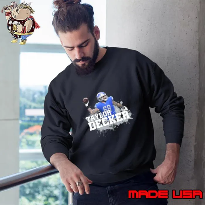 Taylor Decker Signature American football offensive tackle for the Detroit Lions T-Shirt Sweatshirt