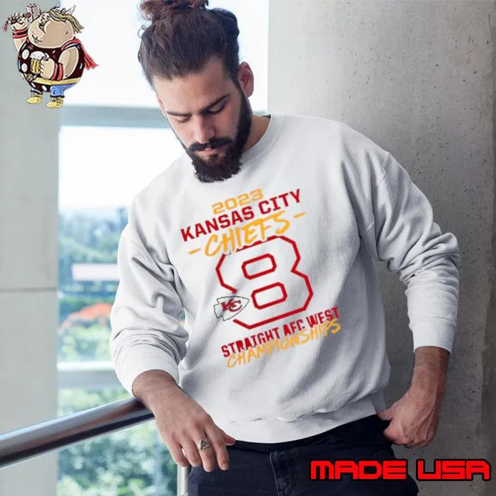 Top 2023 Kansas City Chiefs Eight Time AFC West Division Champions Shirt