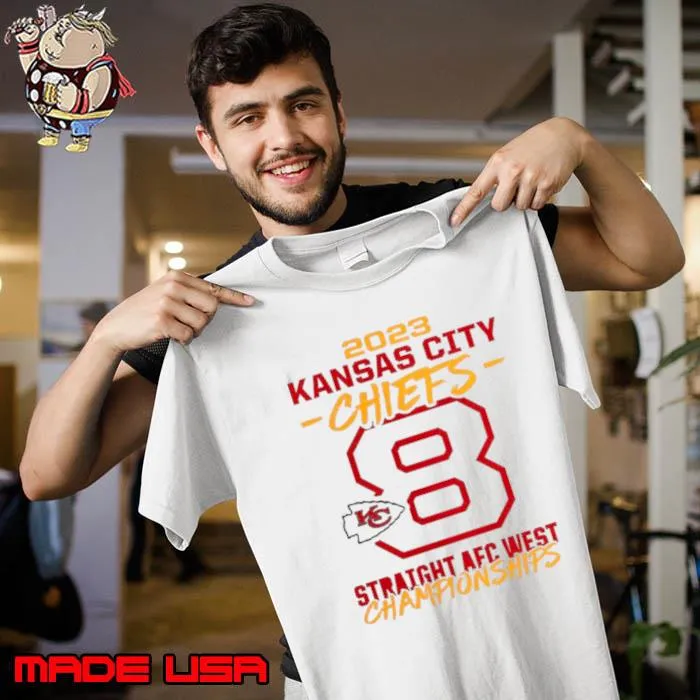Top 2023 Kansas City Chiefs Eight Time AFC West Division Champions Shirt Unisex