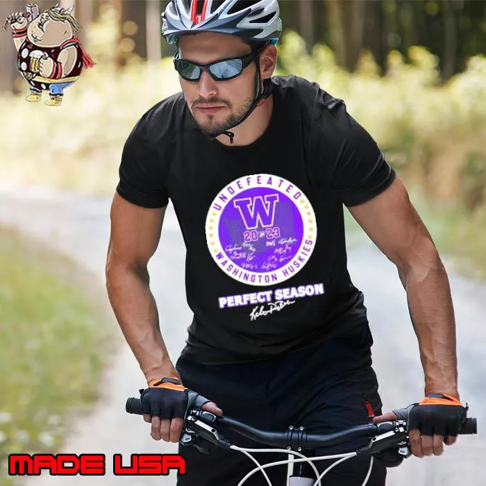 Undefeated 2023 Washington Huskies Perfect Season Signatures Shirt