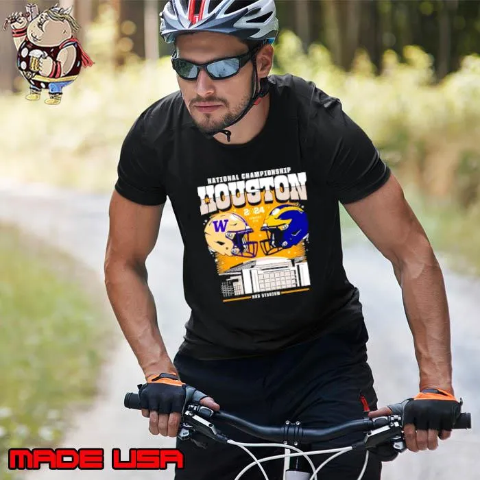 Washington Huskies Vs Michigan Wolverines National Championship Houston 2024 skyline shirt