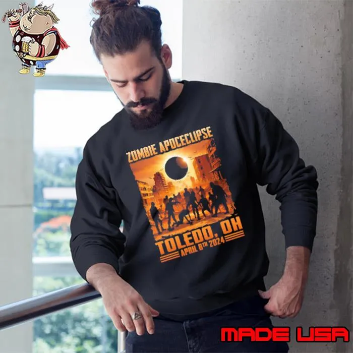 Zombie apoceclipse toledo solar eclipse s Sweatshirt
