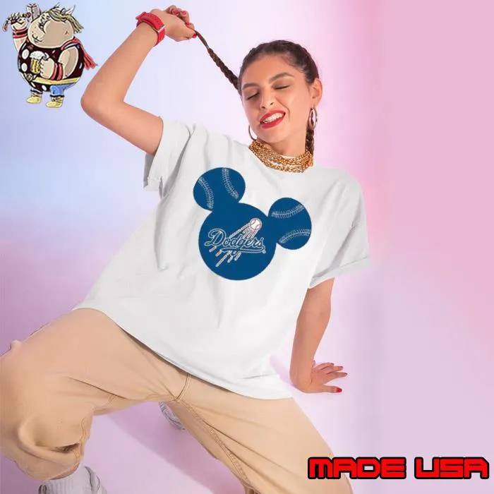 2024 Los Angeles Dodgers Baseball Mickey Mouse s Ladies tee
