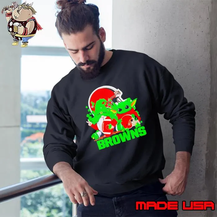 Cleveland Browns Baby Yoda Happy St.Patrick’s Day Shamrock shirt