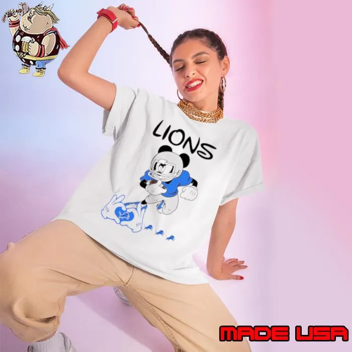 Detroit Lions Mickey Love NFL Cartoon Football shirt