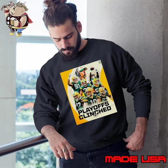 Green Bay Packers Playoffs Clinched Football 2024 Shirt Sweatshirt