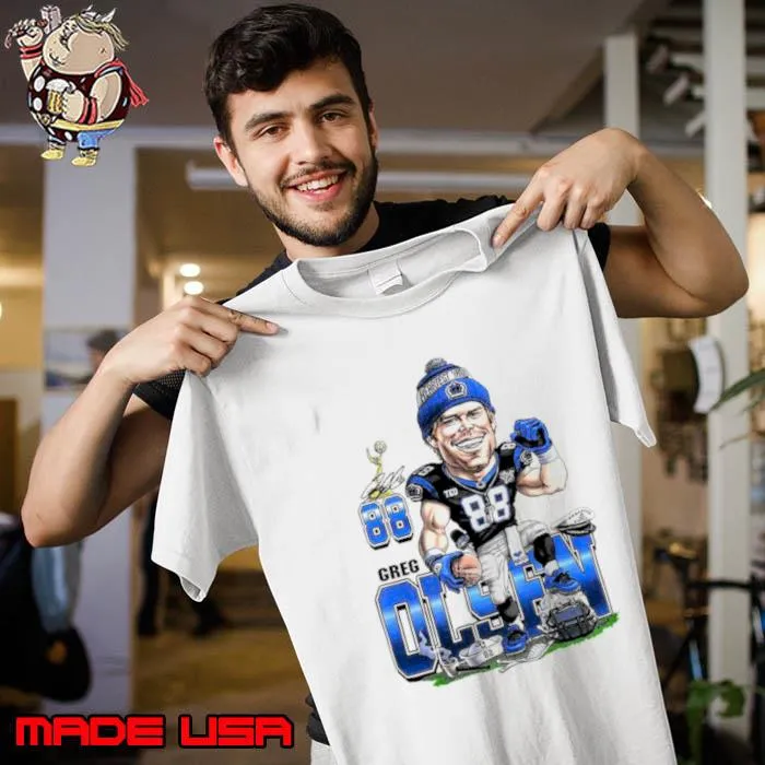 Greg Olsen player cartoon signature s Unisex