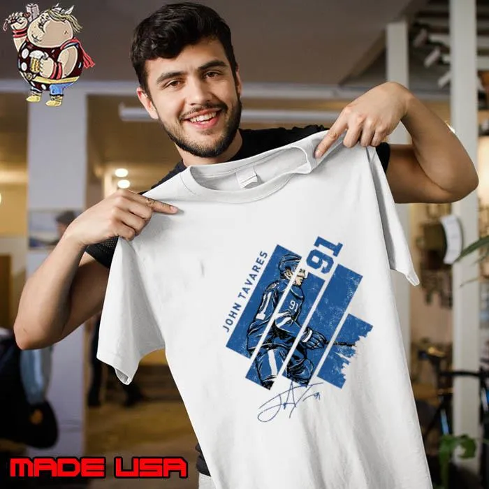 John Tavares Signature Canadian professional ice hockey forward Toronto Stripes T-Shirt Unisex