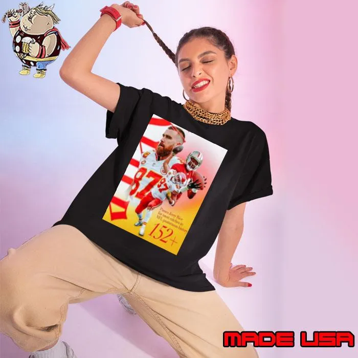 Kansas City Chiefs Travis Kelce Passes Jerry Rice For The Most Catches In NFL Postseason History Shirt Ladies tee
