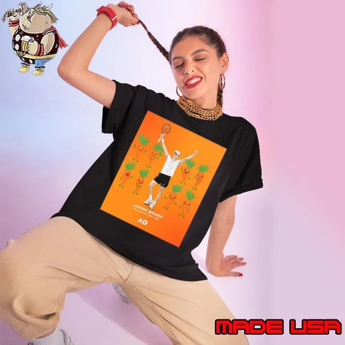 Keep Calm And Carrot On Jannik Sinner Aus Open First Grand Slam Title Aus Open 2024 Shirt Ladies tee
