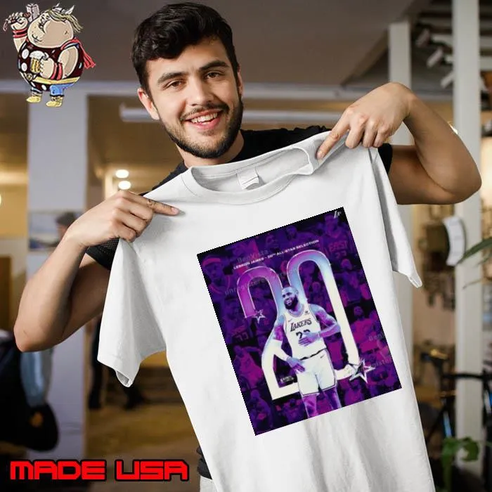 Lebron James Los Angeles Lakers The Only Player In Nba History With Twenty All star Selections 2024 s Unisex