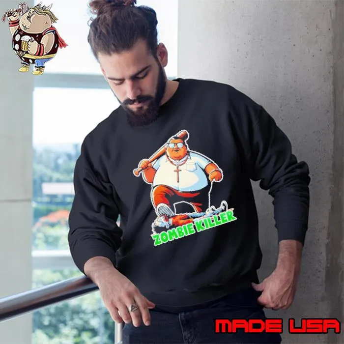 Man Cross Zombie Killer Cool s Sweatshirt