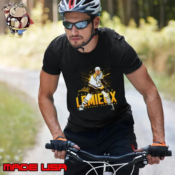 Mario Lemieux Signature Canadian former professional ice hockey player Watercolor T-Shirt Unisex