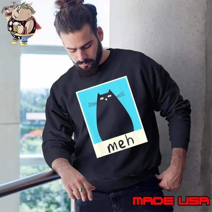 Meh Cat Meow Kitty Cat Lover Japanese Cat Kawaii Anime Shirt Sweatshirt