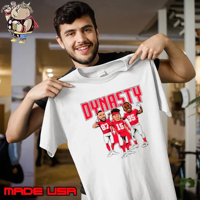 Nice mahomes Kelce and Jones Kansas City football Dynasty s Unisex