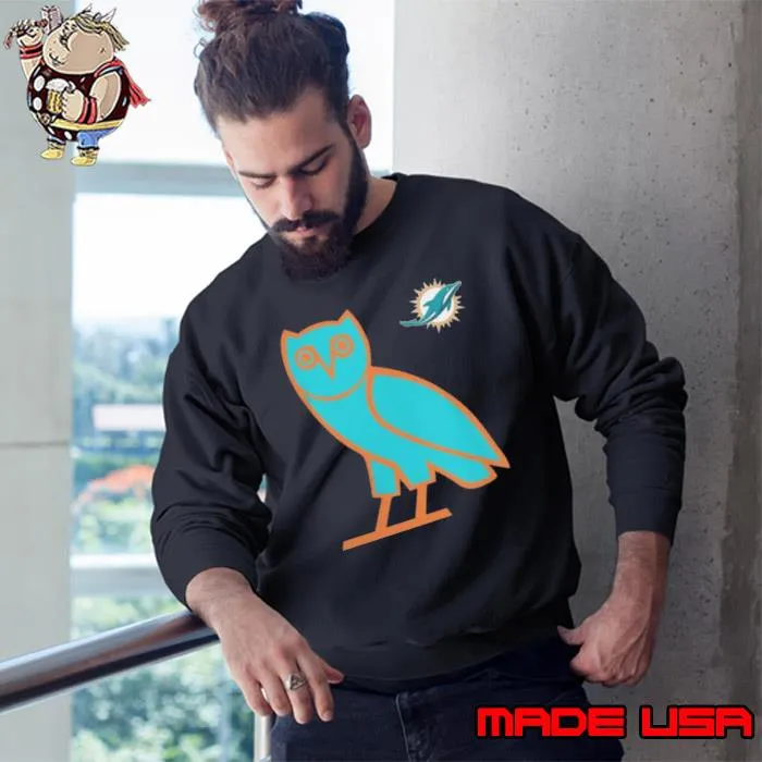 Ovo X Nfl Miami Dolphins Og Owl Shirts Sweatshirt