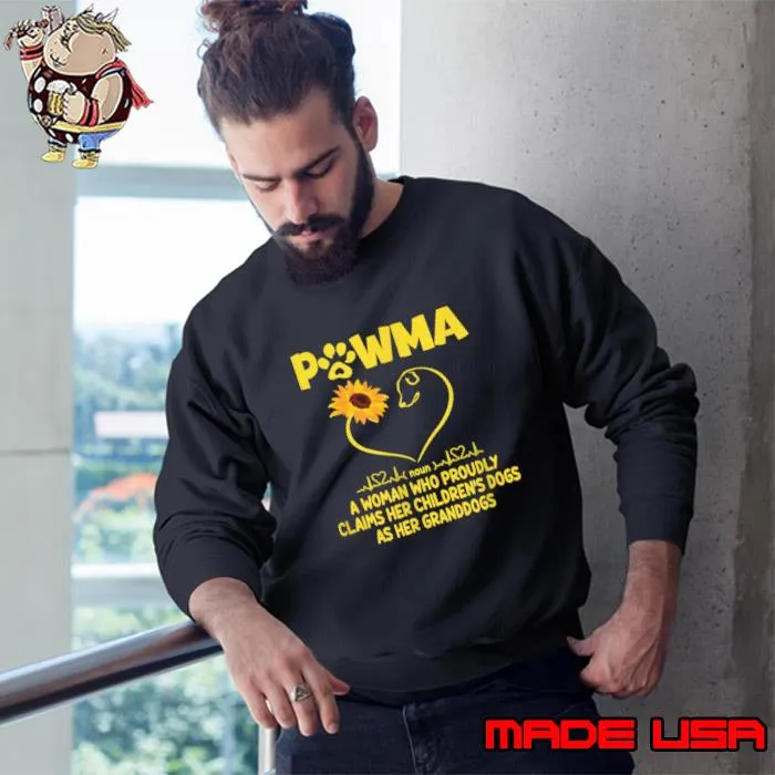 Pawma Definition A Woman Who Proudly Claims Her Children's Granddogs Sunflower T-Shirt Sweatshirt