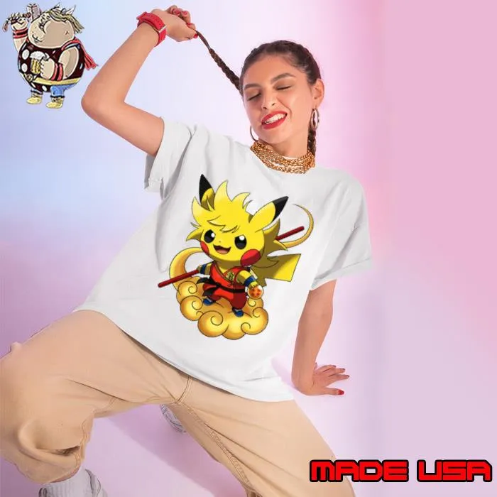 Pika Pika Son Goku Pikachu Dragon Ball s Ladies tee