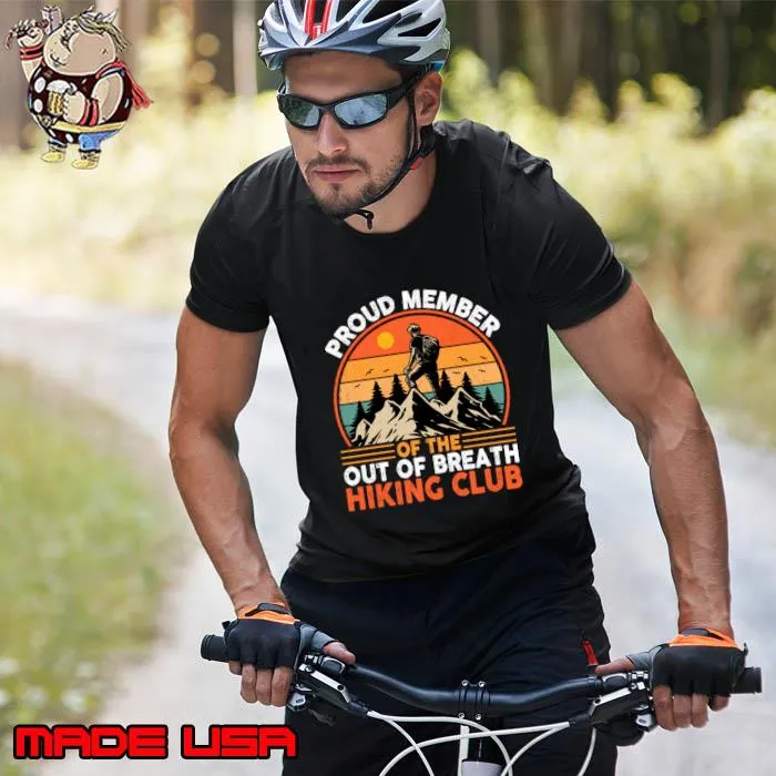 Proud member of the out of breath hiking club mountain vintage sunset T-Shirt
