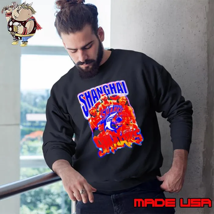 Shanghai Sharks Team Player s Sweatshirt