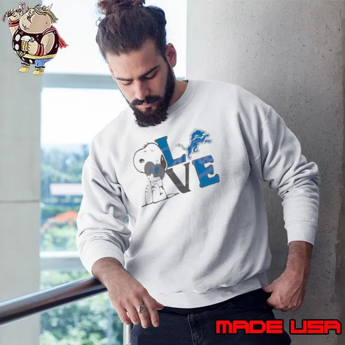 Snoopy Love Detroit Lions 2024 s Sweatshirt