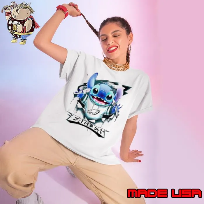 Stitch Inside Philadelphia Eagles Logo 2024 shirt